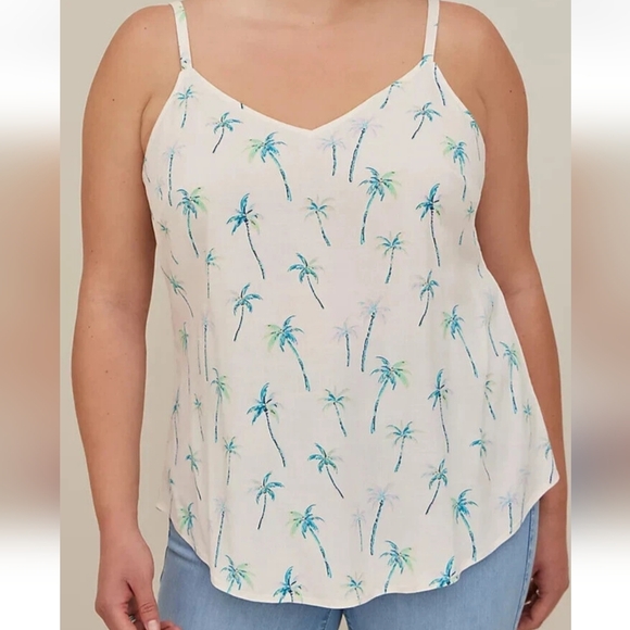 torrid ♡ palm tree tank top - Picture 1 of 11